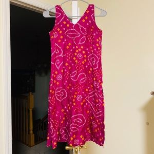 Pink And Yellow Bandhani Salwar Kameez